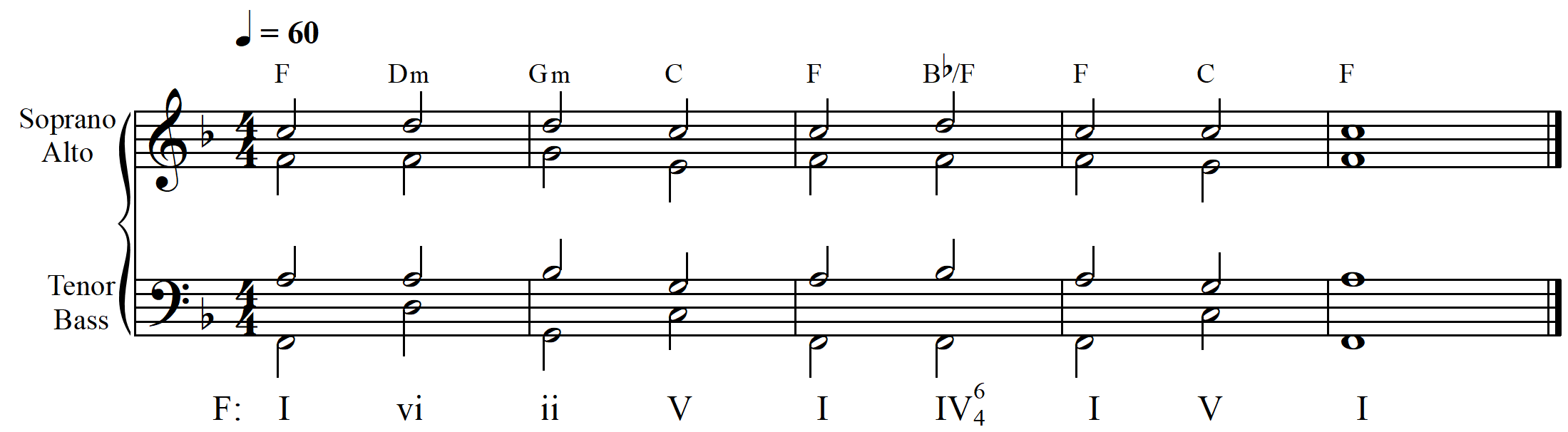 harmonic dictation simple meter example 6